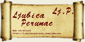 Ljubica Perunac vizit kartica